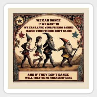 80s Vintage We Can Dance Music Fantasy Illustration Magnet